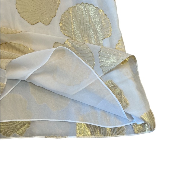 Lilly Pulitzer Dusk Top Shell Clip Dot Chiffon Large - Picture 3 of 8